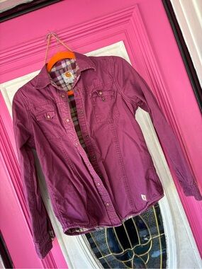 Carhartt Women's Button-Down Shirt Jacket in Berry